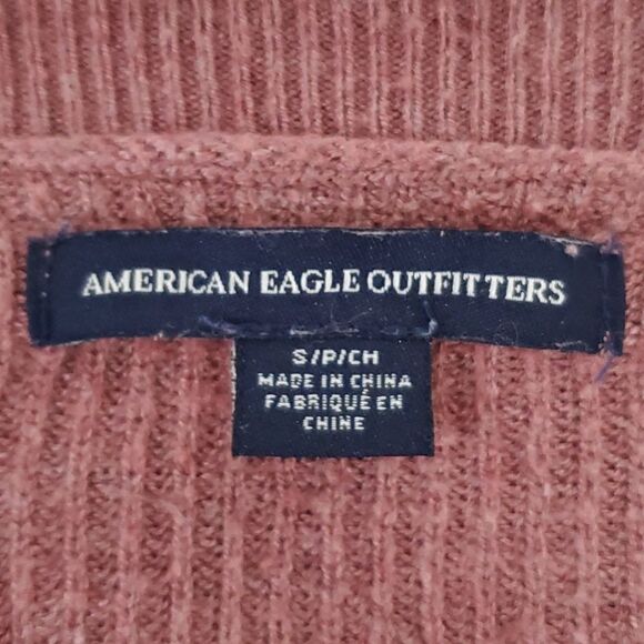 AMERICAN Eagle purple small long sleeve crew neck light sweater - Picture 5 of 6